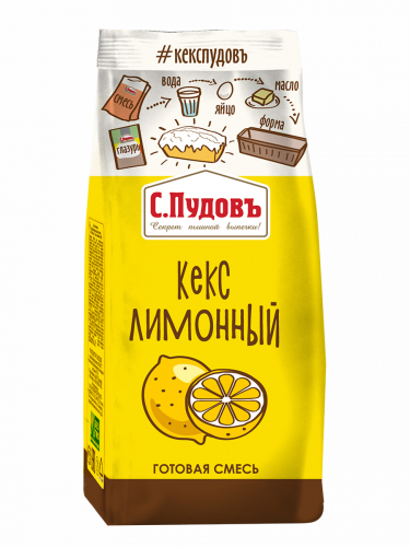 ПУДОВ Смесь для выпечки Кекс лимонный С.Пудовъ, 300 г