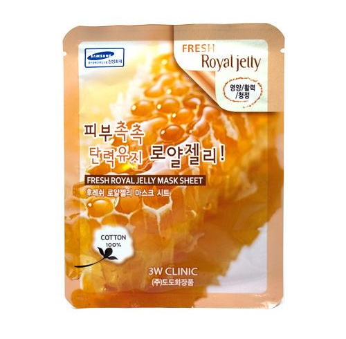 [3W CLINIC] Тканевая маска для лица МАТОЧНОЕ МОЛОЧКО Fresh Royal Jelly Mask Sheet, 1 шт