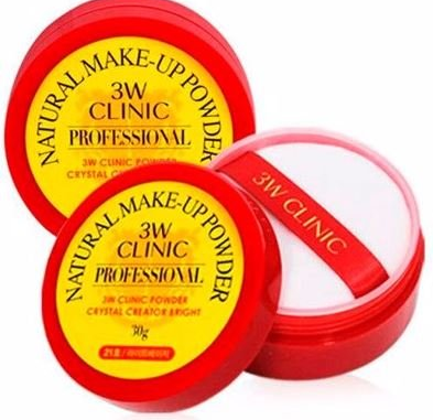 [3W CLINIC] Рассыпчатая пудра для лица NATURAL MAKE-UP POWDER Light Beige (21), 30 гр