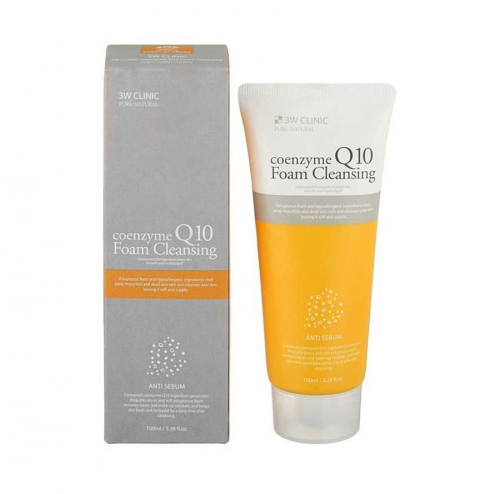 [3W CLINIC] Пенка для умывания КОЭНЗИМ Coenzyme Q10 Foam Cleansing, 100 мл