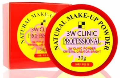 [3W CLINIC] Рассыпчатая пудра для лица NATURAL MAKE-UP POWDER Translucent Pearl (10), 30 гр