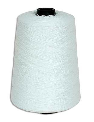 Швейные нитки (армированные) 150 ЛЛ 6700 м белый №0101 на пл. конусе