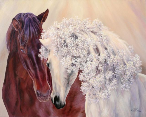 Две лошади (худ. Самарская Е.)