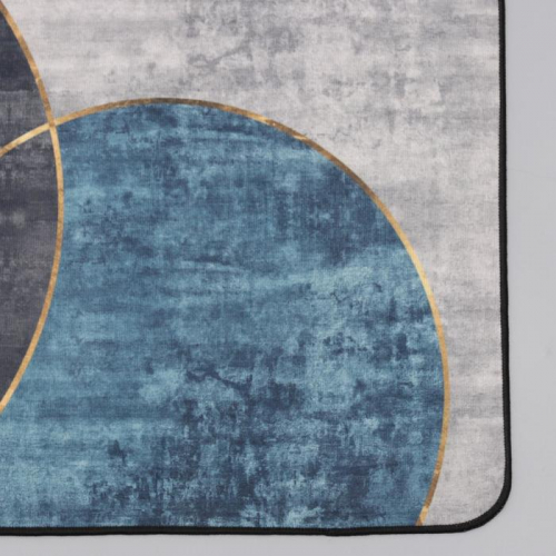 Коврик для ванной Доляна «Мэни», 50×80 см, цвет сине-серый