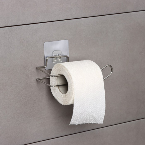 Держатель для туалетной бумаги Доляна, 14×8 см, на липучке