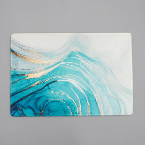 Коврик Доляна «Камень», 40×60 см, цвет бирюзовый