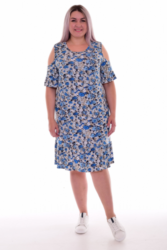 Платье женское 4-097б (голубой)