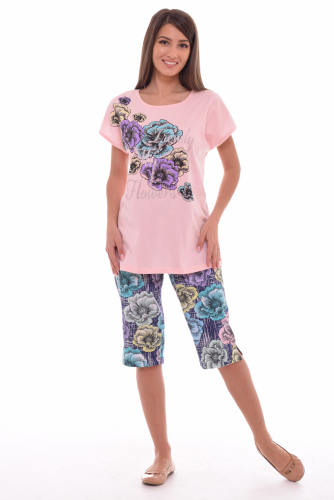 Пижама женская 1-100б (розовый)