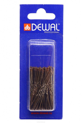 Dewal Шпильки для волос волна SLT45V-3/60, 45 мм, коричневый, 60 шт.