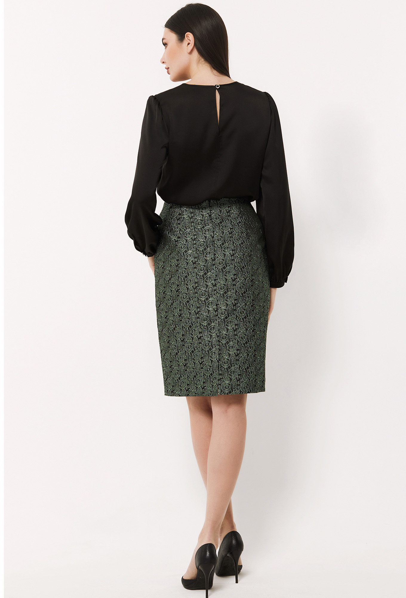 ст. цена1999руб.! Юбка Bazalini 4422 зелено-черный