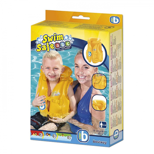 Жилет надувной Swim Safe, ступень B, 51 х 46 см, 3-6 лет, 32034 Bestway