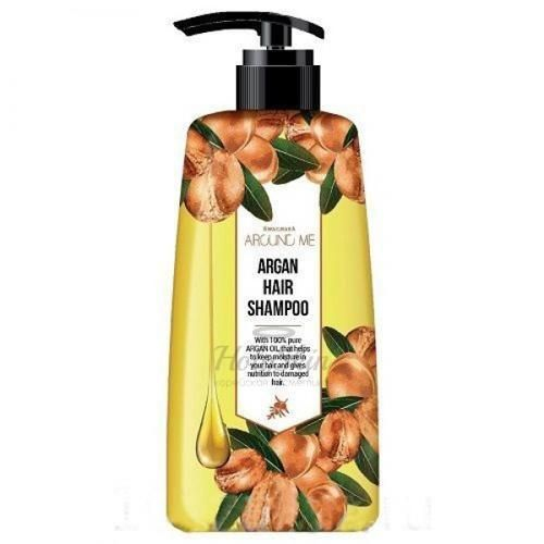 Шампунь для волос парфюмированный с экстрактом арганы  Around Me Perfumed Argan Hair Shampoo, Welcos, 200 мл