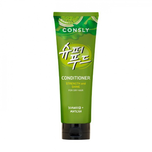Кондиционер с экстрактом водорослей и зеленого чая Матча для силы и блеска волос Seaweed & Matcha Conditioner for Strength & Shine, Consly, 250 мл