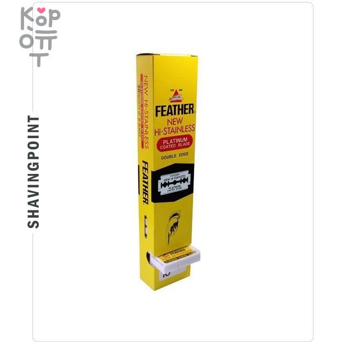 Feather Hi-Stainless Сменные двухсторонние лезвия 10шт (20 шт/1 блок), купить с доставкой на дом