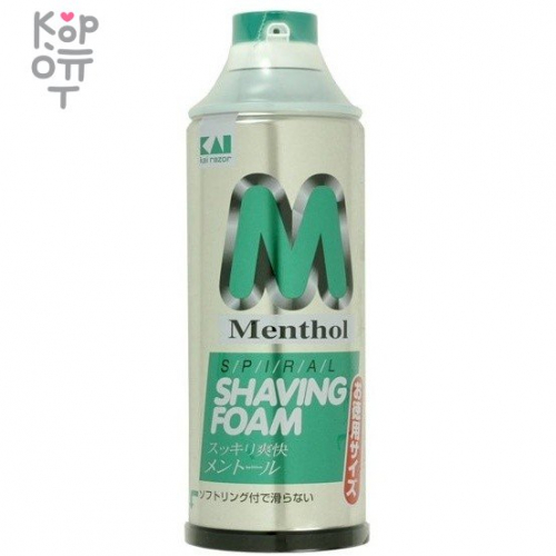 Kai Menthol Shaving Foam - Охлаждающая пена для бритья с ментолом 415гр., купить с доставкой на дом