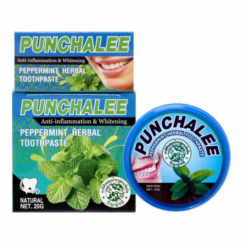 Панчале Растительная зубная паста с мятой Punchalee Peppermint Herbal Toothpaste 25г
