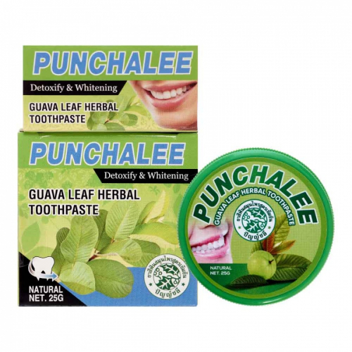 Растительная зубная паста Панчале с экстрактом листьев гуавы Punchalee Guava Leaf Herbal Toothpaste 25г