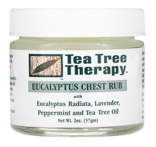 Tea Tree Therapy, Эвкалиптовая мазь - растирка для груди, 2 унции (57 г)