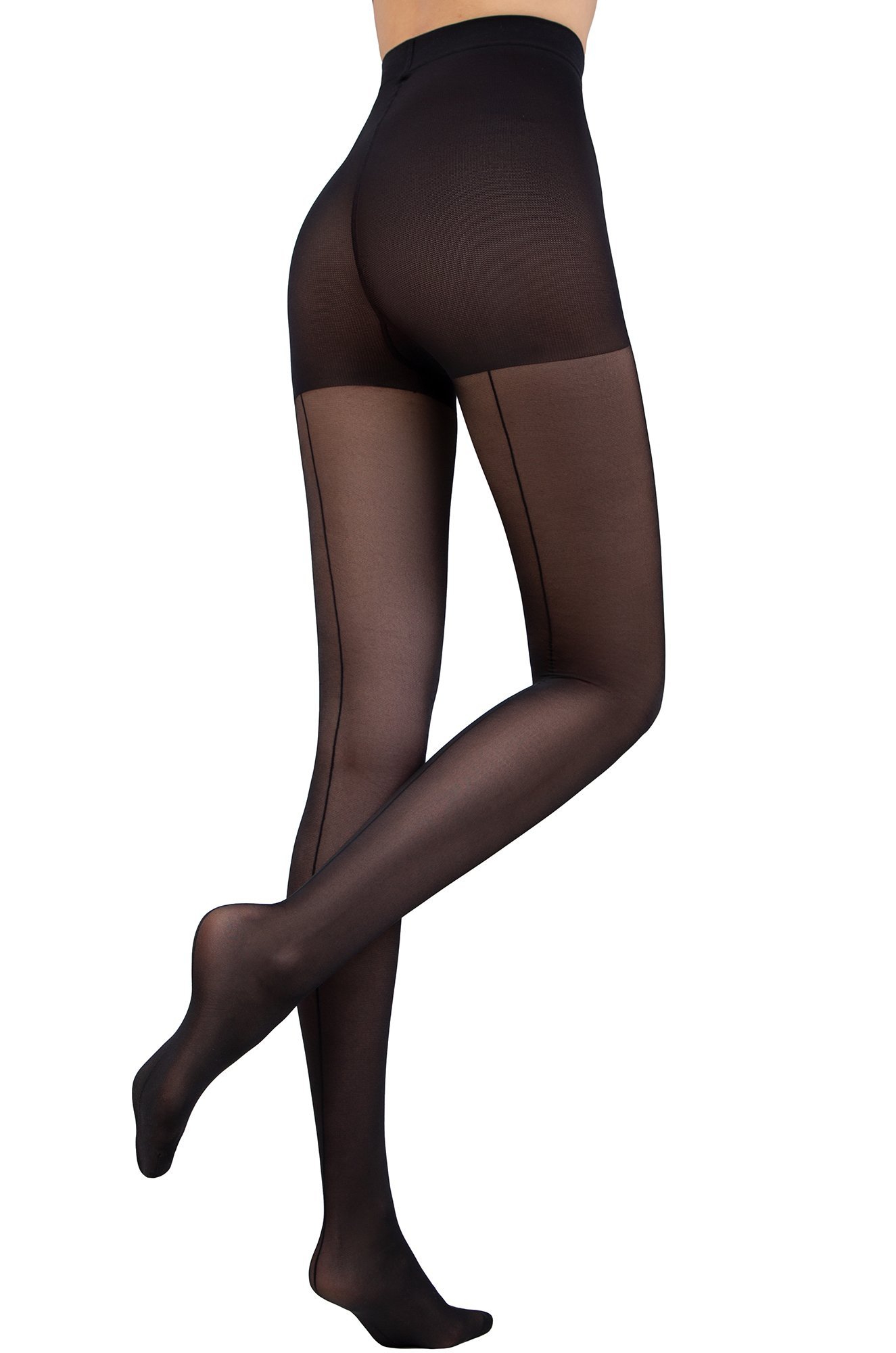 Женские плотные эластичные колготки с утягивающим торсом 40 ден Conte Elegant