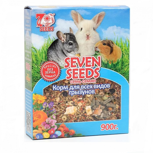 Seven Seeds Супермикс Корм для всех видов грызунов, беззерновой, 900 гр.