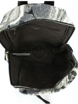 Рюкзак жен текстиль+иск/кожа DJ-6930-3 BLACK, 1отд, 4внеш+2внут/карм, черный 252538