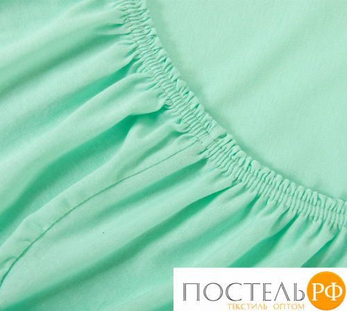 ш90200мята Мята простыня ТРИКОТАЖ 90*200*20 на резинке Р010Т Трикотажное полотно Текс-Дизайн