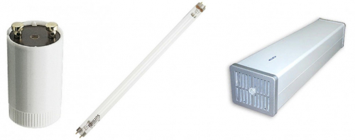 НАБОР Облучатель бактерицидный Азов ОБРН-1х15,с лампой и стартером (одноламповый настенный)