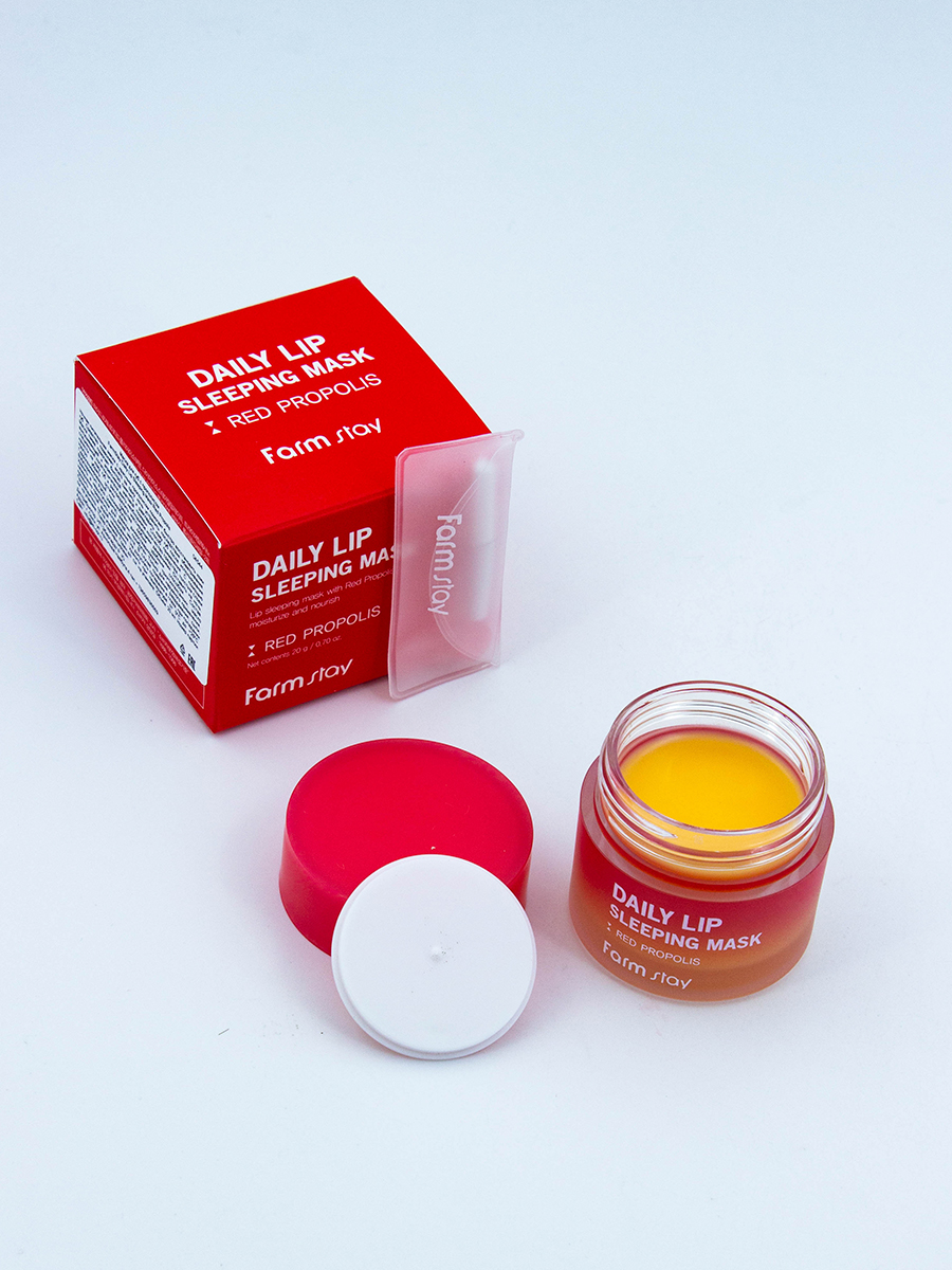FARMSTAY - МАСКА ДЛЯ ГУБ НОЧНАЯ С ЭКСТРАКТОМ ПРОПОЛИСА DAILY LIP SLEEPING MASK RED PROPOLIS, 20 МЛ.