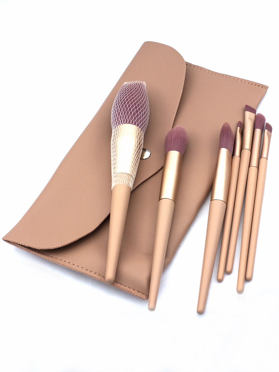 КИТАЙ. MAKEUP BRUSHES - НАБОР КИСТЕЙ ДЛЯ МАКИЯЖА В ЧЕХЛЕ, 7 ШТ.