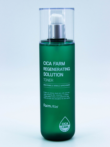 FARMSTAY - ТОНЕР ДЛЯ ЛИЦА С ЭКСТРАКТОМ ЦЕНТЕЛЛЫ CICA FARM REGENERATING SOLUTION TONER, 200 МЛ.