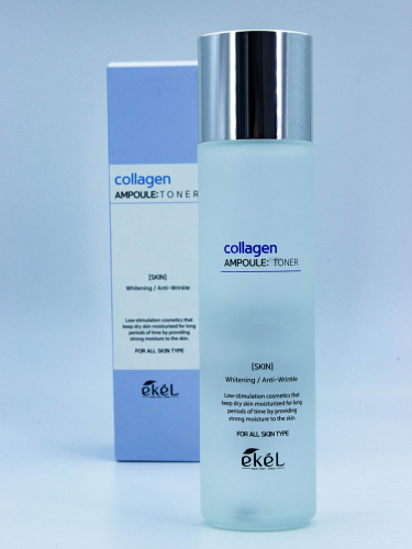 EKEL - ТОНЕР ДЛЯ ЛИЦА АМПУЛЬНЫЙ С КОЛЛАГЕНОМ COLLAGEN AMPOULE TONER, 150 ML