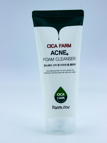 FARMSTAY - ПЕНКА ДЛЯ УМЫВАНИЯ С ЭКСТРАКТОМ ЦЕНТЕЛЛЫ CICA FARM ACNE FOAM CLEANSER, 180 МЛ.