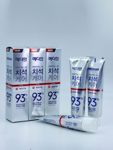 MED - ЗУБНАЯ ПАСТА ОТБЕЛИВАЮЩАЯ С ЦЕОЛИТОМ MD IQ 93% WHITE, 3 ШТ. * 120 МЛ.