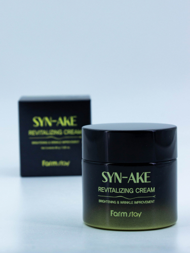 FARMSTAY - КРЕМ ДЛЯ ЛИЦА СО ЗМЕИНЫМ ПЕПТИДОМ SYN - AKE REVITALIZING CREAM, 80 МЛ.