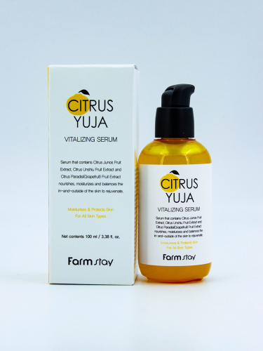 FARMSTAY - СЫВОРОТКА ДЛЯ ЛИЦА С ЭКСТРАКТОМ ЮДЗУ CITRUS YUJA VITALIZING SERUM, 100 МЛ.