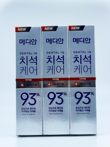 MED - ЗУБНАЯ ПАСТА ОТБЕЛИВАЮЩАЯ С ЦЕОЛИТОМ MD IQ 93% WHITE, 3 ШТ. * 120 МЛ.