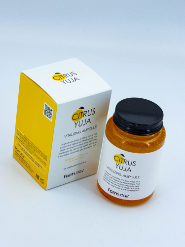 FARMSTAY - СЫВОРОТКА ДЛЯ ЛИЦА С ЭКСТРАКТОМ ЮДЗУ CITRUS YUJA VITALIZING AMPOULE, 250 МЛ.