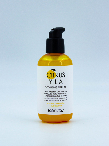 FARMSTAY - СЫВОРОТКА ДЛЯ ЛИЦА С ЭКСТРАКТОМ ЮДЗУ CITRUS YUJA VITALIZING SERUM, 100 МЛ.