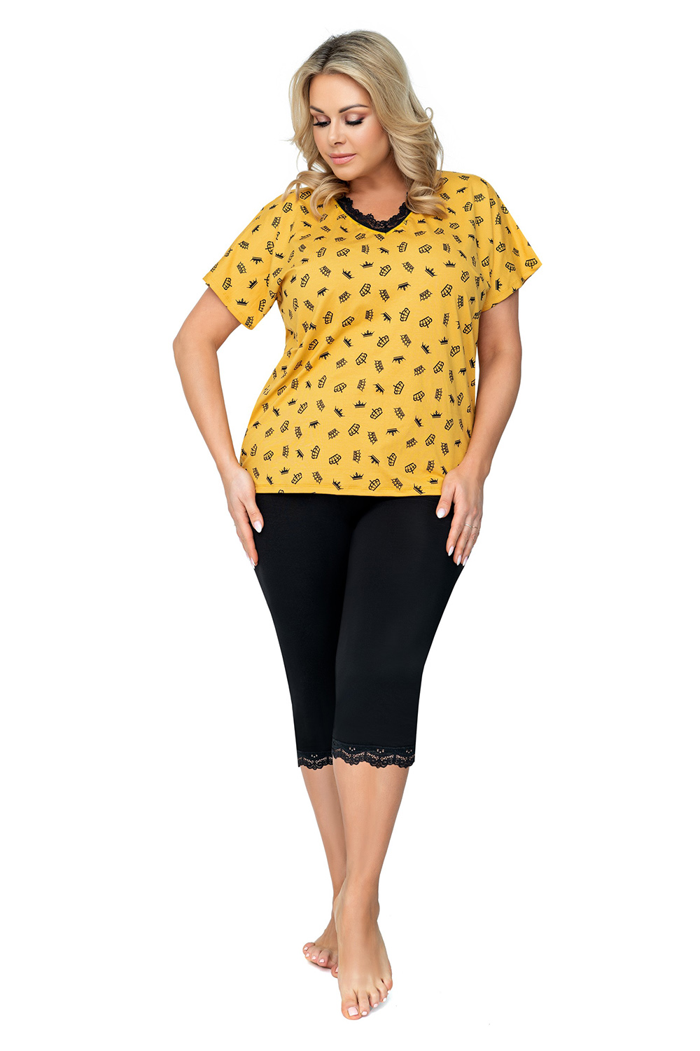 Queen 3/4 plus pyjamas Don_Queen 3/4 plus pyjamas Желтый Donna