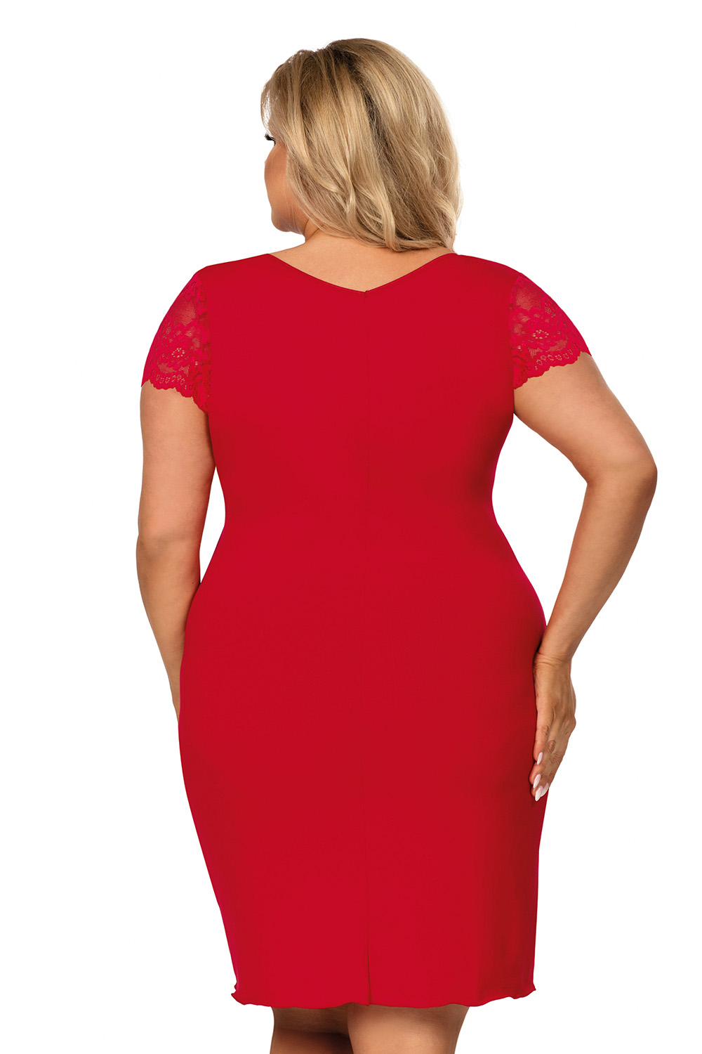 Tess plus nightdress Red Don_Tess plus nightdress Red Красный Donna