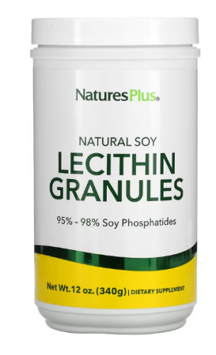 NaturesPlus, лецитин в гранулах, натуральная соя, 340 г (12 унций)