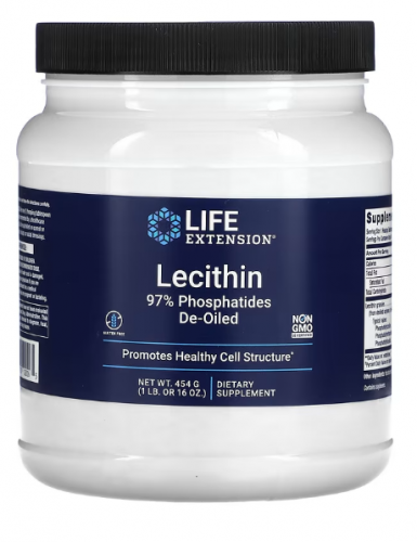 Life Extension, лецитин, 454 г (16 унций)