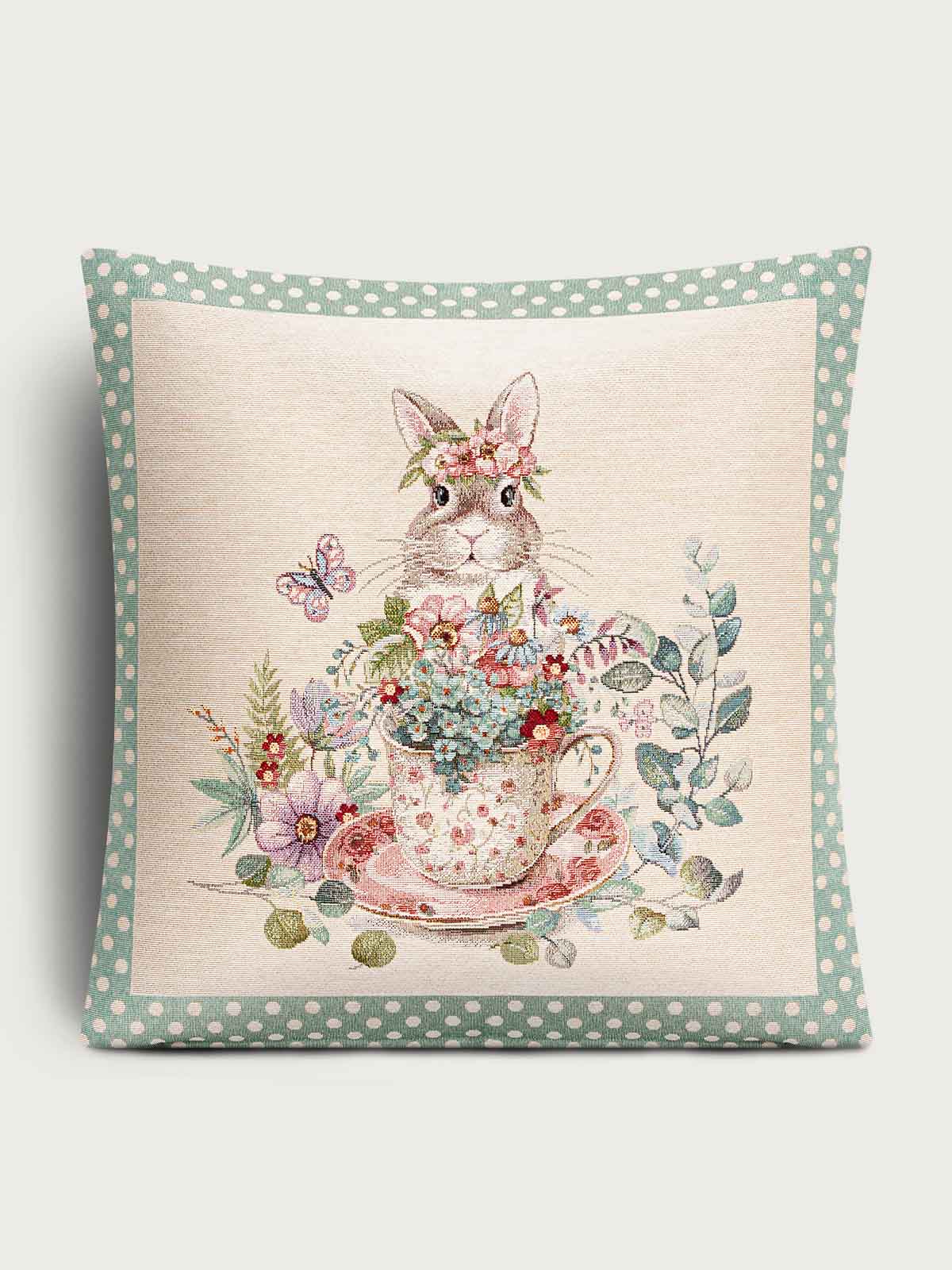 Зайки сладкоежки Розовая кружечка Наволочка 45х45 см 239894