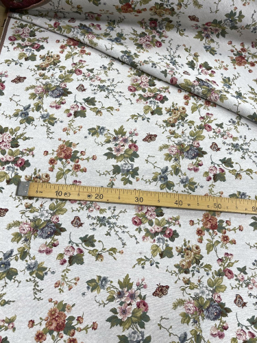 София мелкие цветы бежевый фон Ткань ширина 280 см 07891
