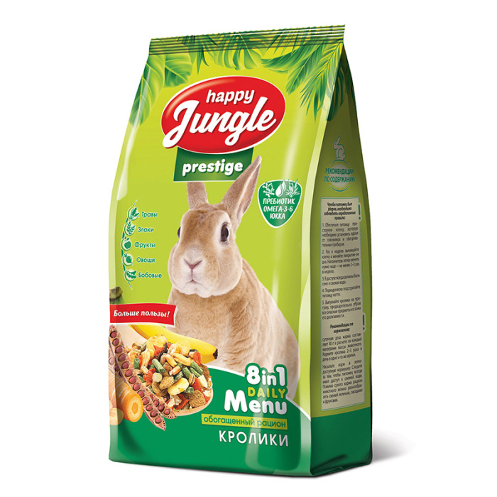 Happy Jungle Prestige Улучшенный корм для КРОЛИКОВ, 500 гр.