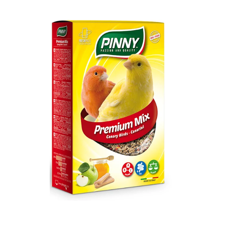 PINNY Premium Mix Полноценный витаминизированный корм для канареек с фруктами и бисквитом 800 г.