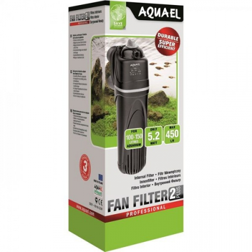AQUAEL FAN-2 plus внутренний фильтр для аквариумов от 100 до 150 литров, 450 л/ч, 5,2 Вт