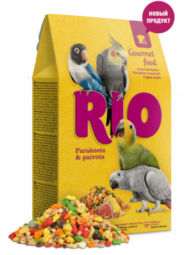 Rio Гурмэ корм для средних и крупных попугаев, 250 г