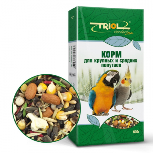 Triol Standart для крупных и средних попугаев 500 гр.