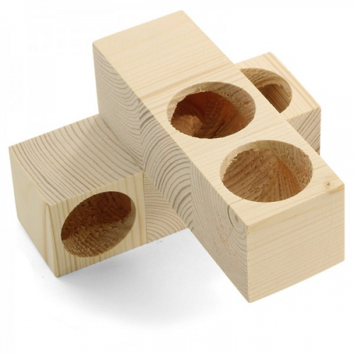 Triol Игрушка-лабиринт для мелких животных деревянный, 135*85*135 мм.